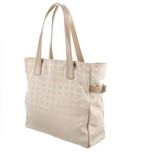 Authentic Chanel CHANEL New Travel Line Tote MM Bag Nylon Gently Used